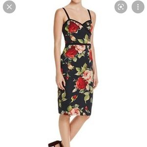 Black Halo Daria Floral Print Dress